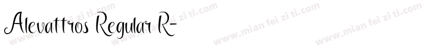 Alevattros Regular R字体转换